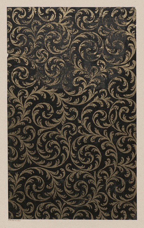 Bronzefirnispapier (größeres schneckenförmiges Rankenmuster)