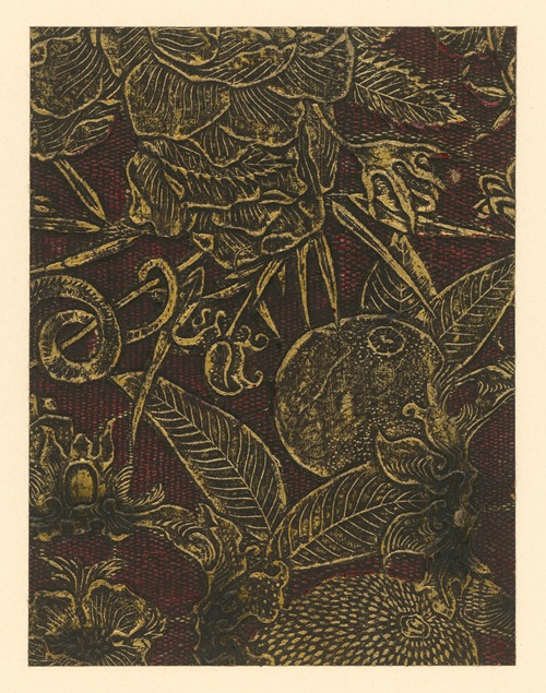 Japanisches Goldlederpapier (Kinkawagami 金革紙)