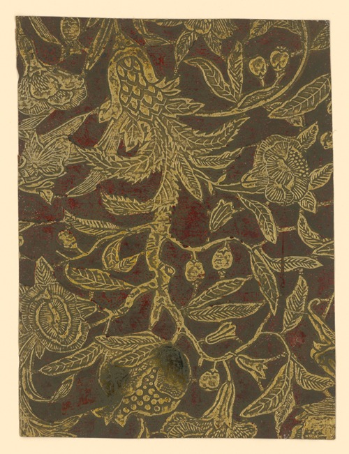 Japanisches Goldlederpapier (Kinkawagami 金革紙, Kin Kawa Karakusa)