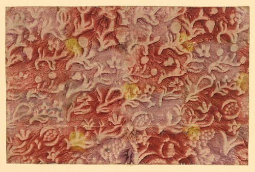 Kleisterpapier mit Verdrängungsdekor (Blütenzweige)