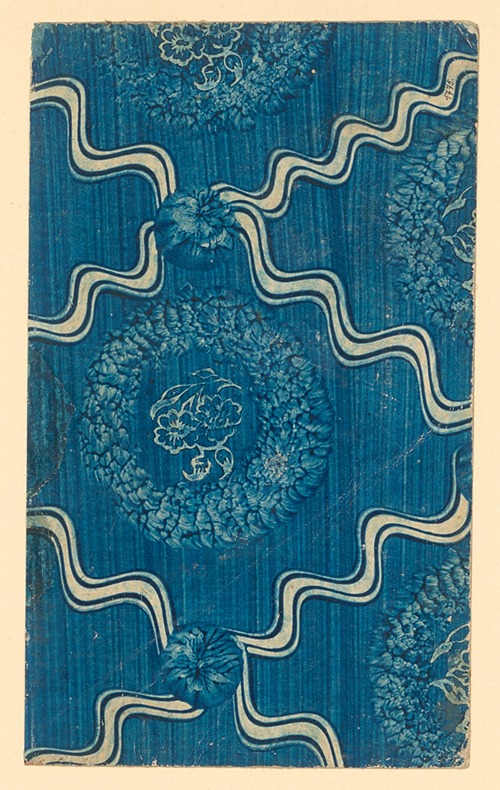 Kleisterpapier mit Verdrängungsdekor (Herrnhuter Art)