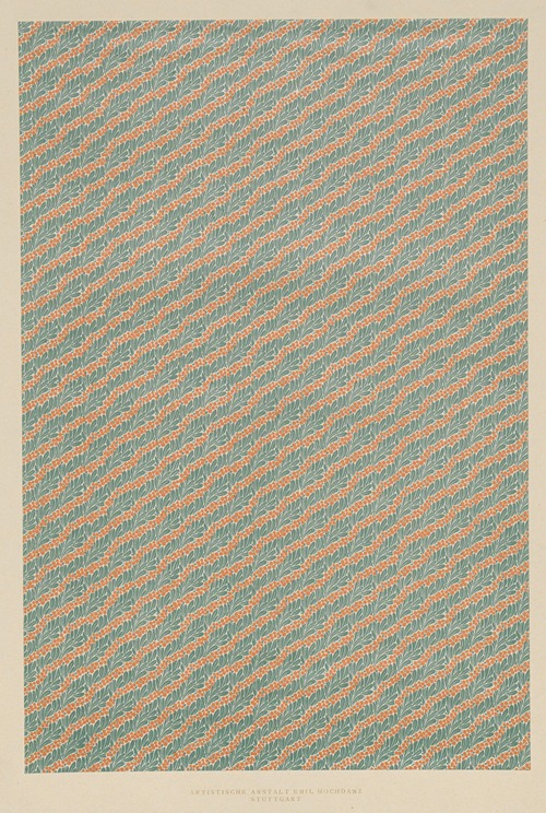 Lithografiertes Papier (florales Flächenmuster)
