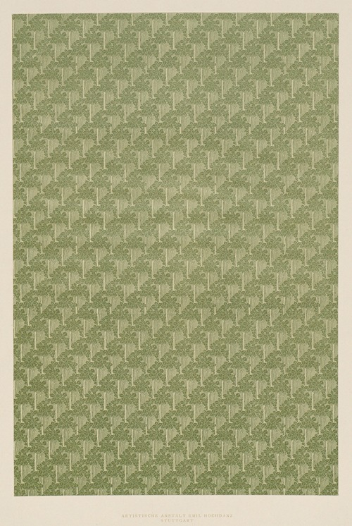 Lithografiertes Papier (florales Flächenmuster)