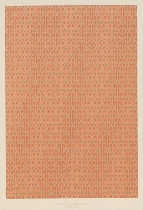 Lithografiertes Vorsatzpapier (ornamentales Flächenmuster)