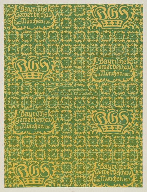 Packpapier der Bayrischen Gewerbeschau München 1912