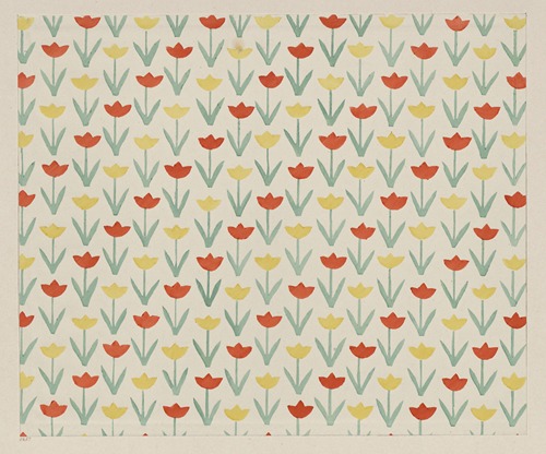 Lithografiertes Papier (Tulpen)