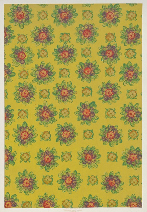Stempeldruckpapier (Blütendekor)