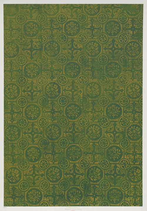Stempeldruckpapier (ornamentales Flächenmuster)