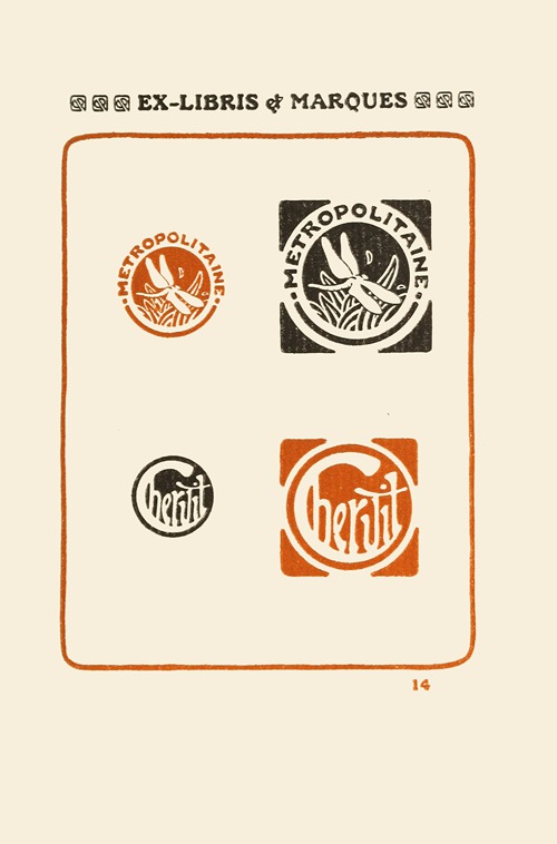 Le second livre des monogrammes, marques, cachets et es libris Pl.12