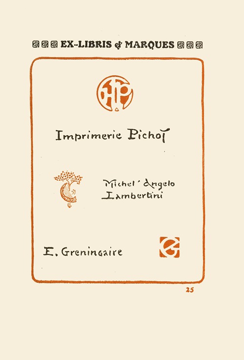 Le second livre des monogrammes, marques, cachets et es libris Pl.23