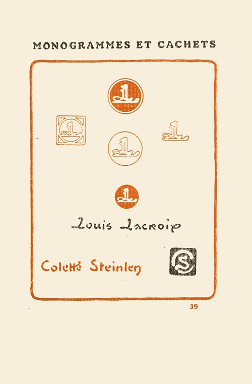Le second livre des monogrammes, marques, cachets et es libris Pl.37