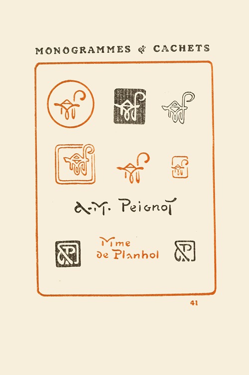 Le second livre des monogrammes, marques, cachets et es libris Pl.39