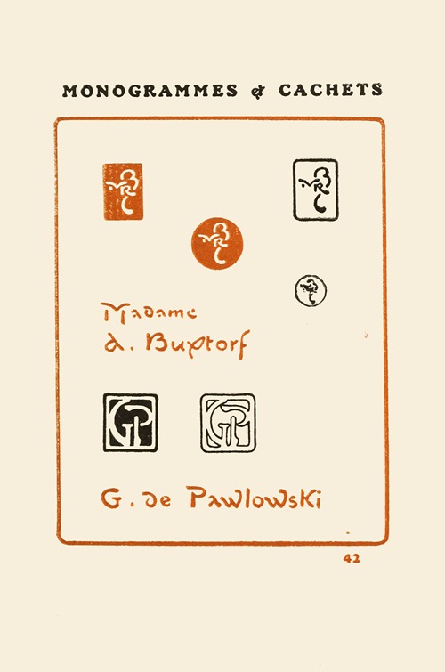 Le second livre des monogrammes, marques, cachets et es libris Pl.40