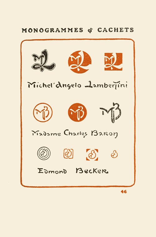 Le second livre des monogrammes, marques, cachets et es libris Pl.44