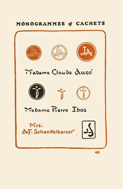 Le second livre des monogrammes, marques, cachets et es libris Pl.46