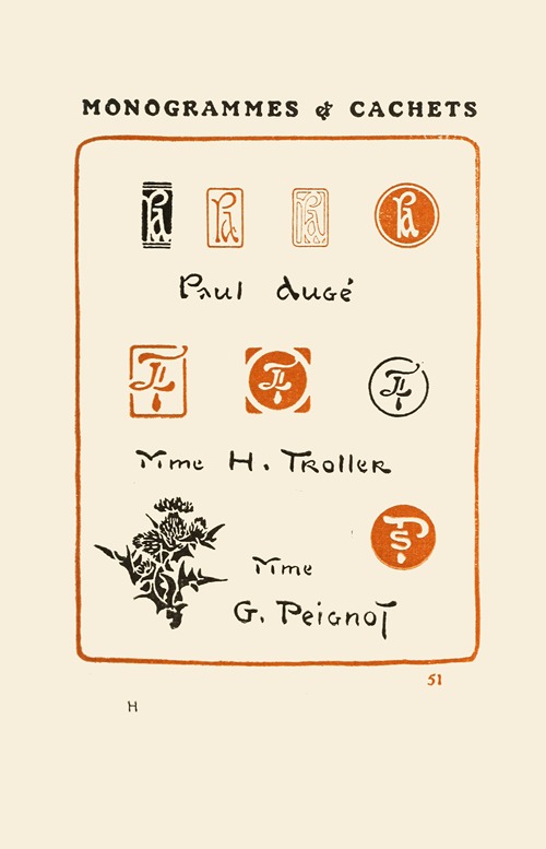 Le second livre des monogrammes, marques, cachets et es libris Pl.49