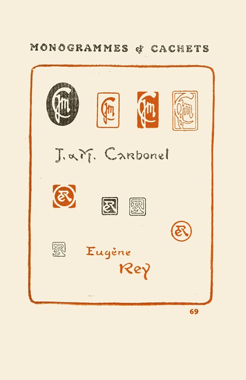 Le second livre des monogrammes, marques, cachets et es libris Pl.67