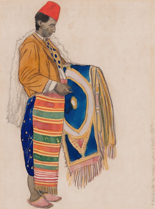 Costume design for ‘Aladin ou la Lampe Merveilleuse’; Le Marchand de tapis