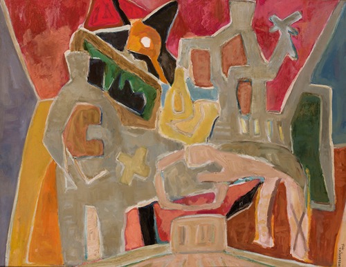 Composition near a workshop