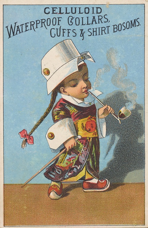 Trade card for celluloid waterproof collars, cuffs, and shirt bosoms