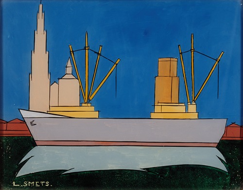 Schip op de rede van Antwerpen