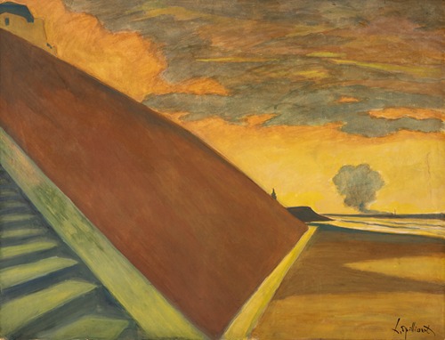 L’escalier, crépuscule jaune