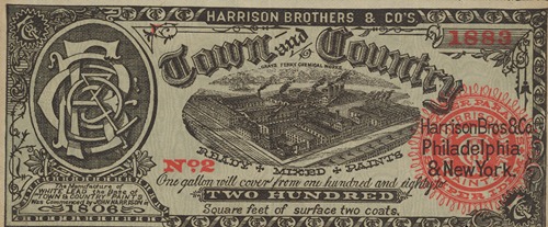 Town and Country Ready Mixed Paints advertising note