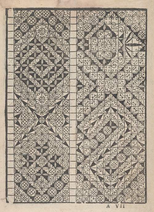 Giardineto novo di punti tagliati et gropposi per exercitio et ornamento delle donne Pl.24