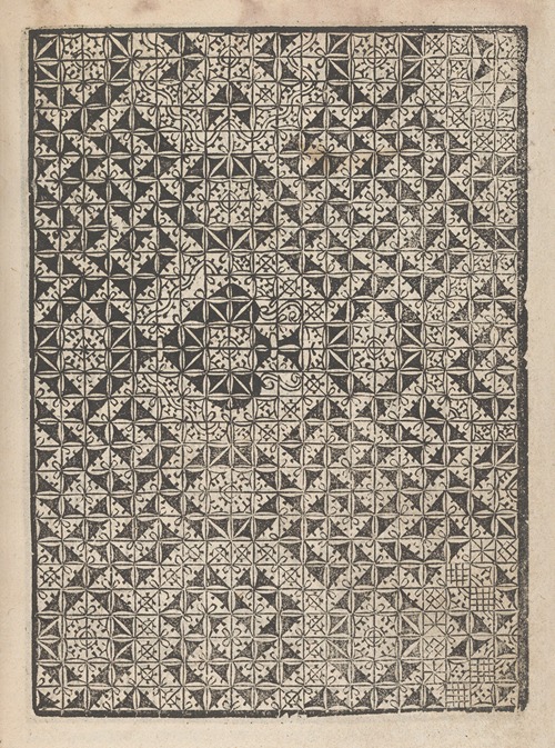 Giardineto novo di punti tagliati et gropposi per exercitio et ornamento delle donne Pl.37