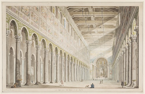Das Innere der Basilika S. Paolo fuori le Mura in Rom