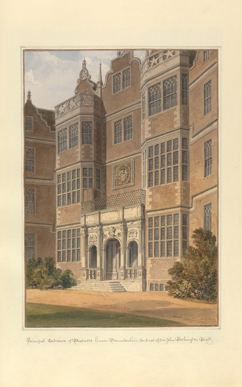 Principal Entrance of Westwood house, Worcestershire: the Seat of Sir John Packington Bart.