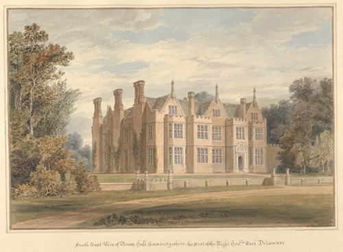 South East View of Bourn Hall, Cambridgeshire, the Seat of the Right Hon’ble Earl DeLawarr