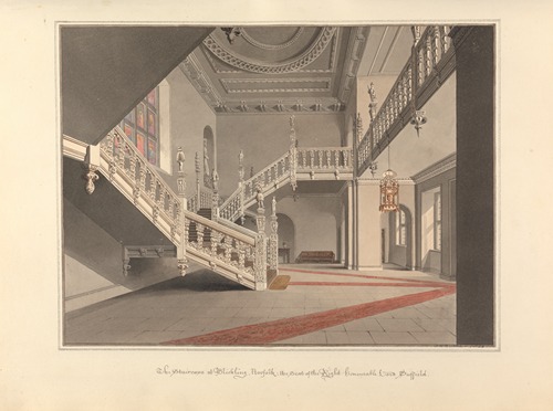 The Staircase at Blickling, Norfolk: the Seat of the Right honourable Lord Suffield