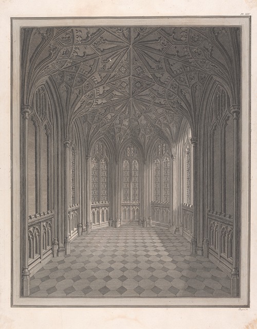View of the Inside of a Small Chapel on the West Side of the Area of the Cloisters of St Stephen’s Chapel, Westminster