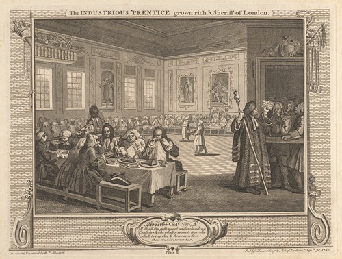Plate 8, The Industrious ‘Prentice Grown Rich and Sheriff of London