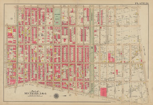 Bounded by Kingston Avenue, Malbone Street, Malbone Street, Bedford Avenue, Herkimer Street and Atlantic Avenue