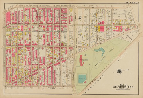 Bounded by Bedford Avenue, Malbone Street, (Prospect Park) Flatbush Avenue, Eastern Parkway, Underhill Avenue and Atlantic Avenue
