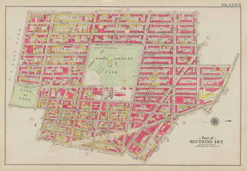 Bounded by Clermont Avenue, Greene Avenue, S. Portland Avenue, Atlantic Avenue, Fourth Avenue, Flatbush Avenue, Schermerhorn Street, Bond Street, Dekalb Avenue, Gold Street, Tillary Street, Navy Street & Flushing Avenue