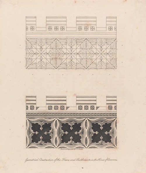 Geometrical Construction of the Freeze and Battlements in the House of Commons