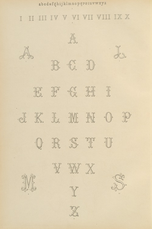 Album de chiffres & monogrammes couronnes de noblesse, françaises et etrangères Pl.002