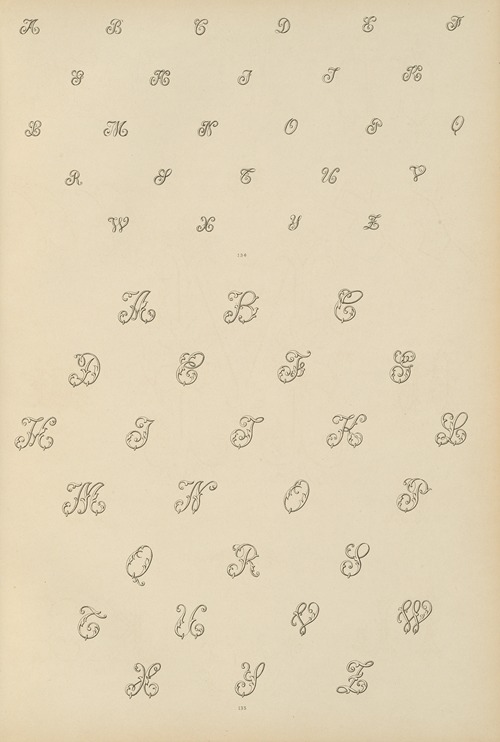Album de chiffres & monogrammes couronnes de noblesse, françaises et etrangères Pl.009