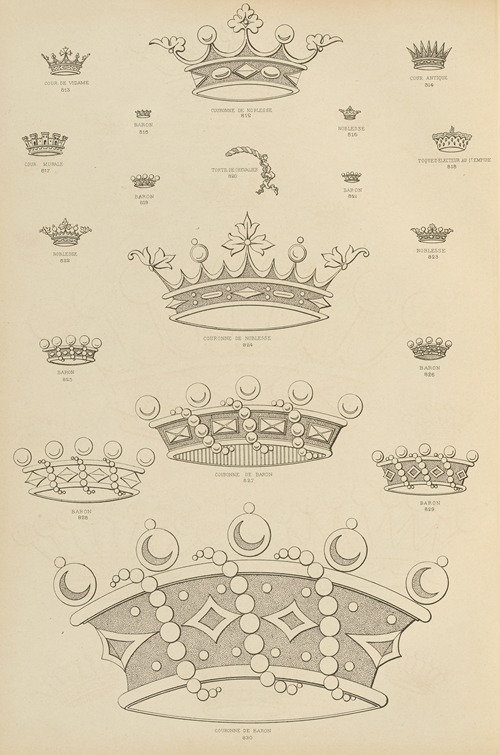 Album de chiffres & monogrammes couronnes de noblesse, françaises et etrangères Pl.078