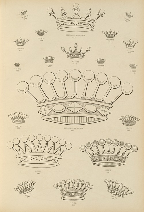 Album de chiffres & monogrammes couronnes de noblesse, françaises et etrangères Pl.079