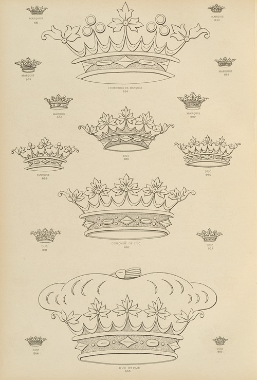 Album de chiffres & monogrammes couronnes de noblesse, françaises et etrangères Pl.080