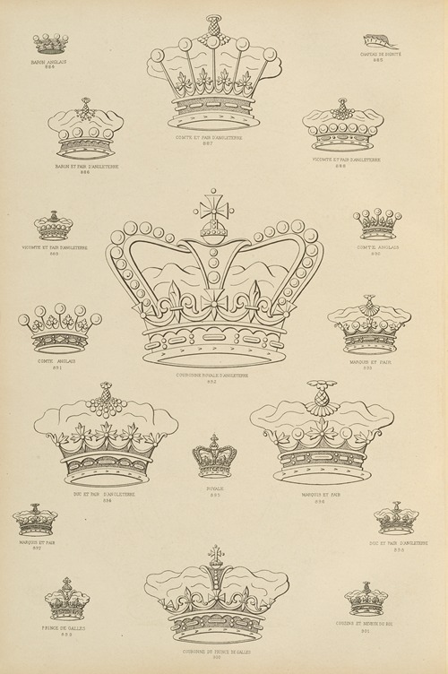 Album de chiffres & monogrammes couronnes de noblesse, françaises et etrangères Pl.082