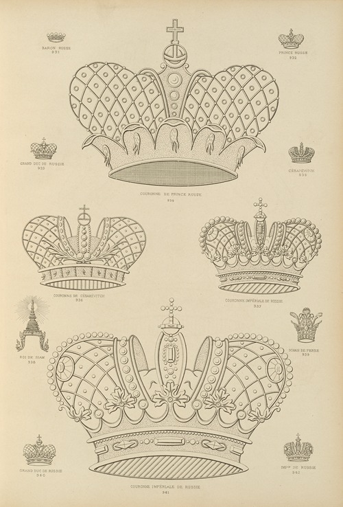 Album de chiffres & monogrammes couronnes de noblesse, françaises et etrangères Pl.085