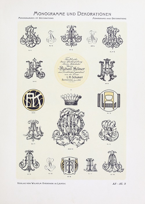 Monogrammes und Dekorationen Pl.003