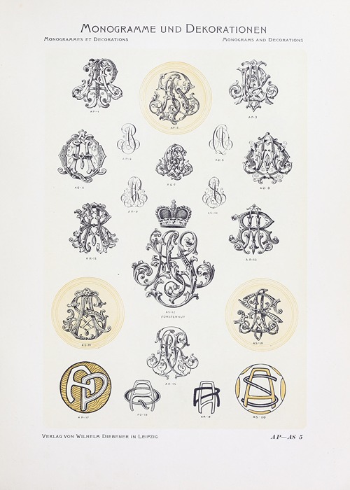 Monogrammes und Dekorationen Pl.005
