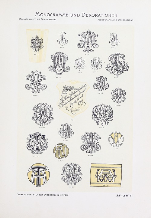Monogrammes und Dekorationen Pl.006