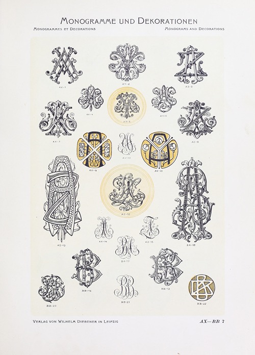 Monogrammes und Dekorationen Pl.007